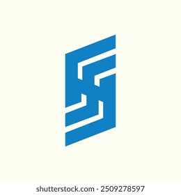 Logotipo de la letra S de la Tecnología moderna creativa.