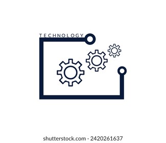 Creative Modern Technology logo design. creative logo design eps10.