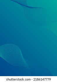 Tecnología moderna creativa sentido verde material de la línea de gradiente azul material de negocio vector fondo