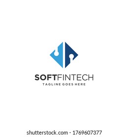 Creative modern technology sign vector logo data and technology 