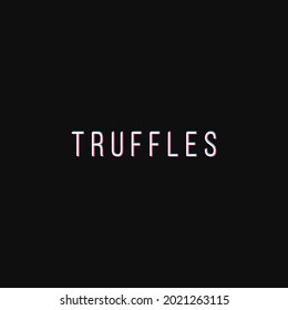 creative modern text truffles logo design business. simple text truffles logo vector design template. 