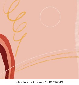 Creative Modern Texture. Contemporary shapes art. Composition with abstract painting in pastel colors. Design for banner, poster, event planner, wedding decor, social media content. 