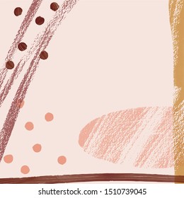 Creative Modern Texture. Contemporary shapes art. Composition with abstract painting in pastel colors. Design for banner, poster, event planner, wedding decor, social media content. 
