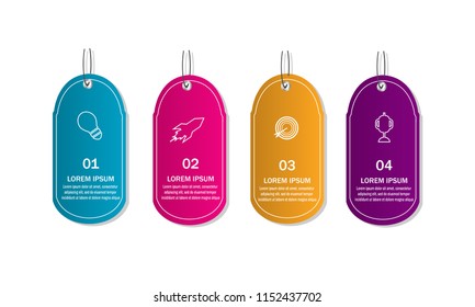 creative modern timeline infographic template element for workflow,process,presentation with modern Price tag label concept design vector
