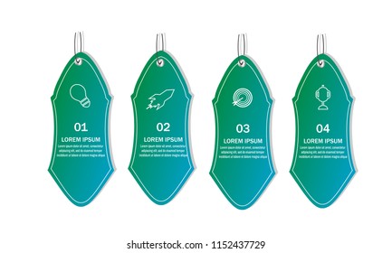 creative modern timeline infographic template element for workflow,process,presentation with modern Price tag label concept design vector