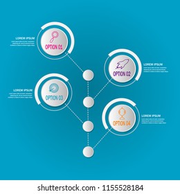 creative modern timeline infographic template element for workflow,process,presentation with modern branch tree growth concept design vector
