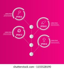 creative modern timeline infographic template element for workflow,process,presentation with modern branch tree growth concept design vector