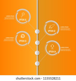 creative modern timeline infographic template element for workflow,process,presentation with modern branch tree growth concept design vector