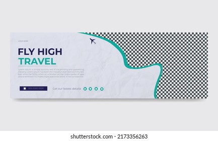 Creative and modern travel email signature template design.