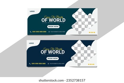 Creative and modern travel facebook cover design