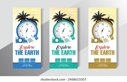 Kreative und moderne Travel Rack Card Di Flyer Paket Design