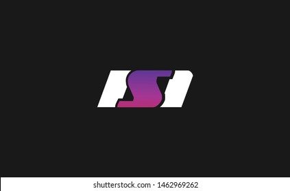 Creative modern  trendy unique artistic  MS ISI SM M S initial based letter icon logo