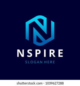 Diseño de logotipo de letra N único y moderno creativo. Icono del logotipo del Vector.