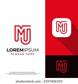 Creative modern trendy unique MJ initial based letter icon logo