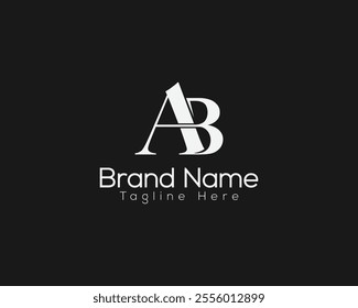 Creative, modern and trendy vector logo for business and company. Letter AB, BA minimalist logo design. 