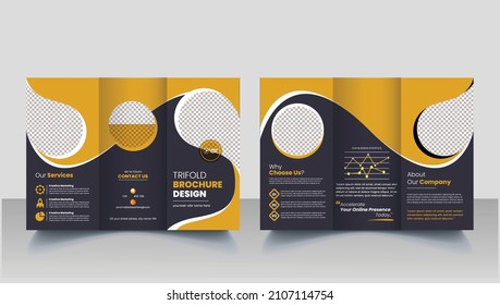 Creative Modern Tri Fold Corporate Business Brochure Template Design Colorful suitable for leaflet 
