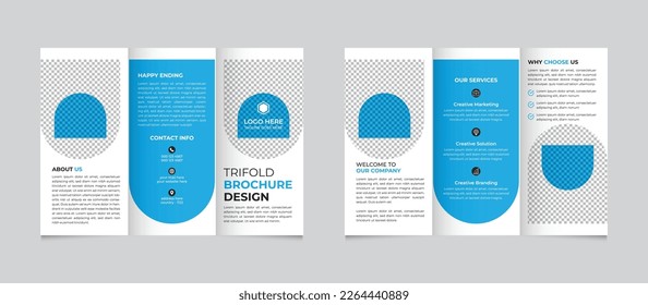 Creative modern trifold brochure template design