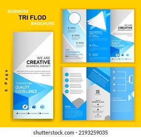 Creative Modern trifold business Leaflet brochure template. Corporate minimalist folding layout. Creative Flyer template flat design set. geometric business brochure. Professional abstract brochure.