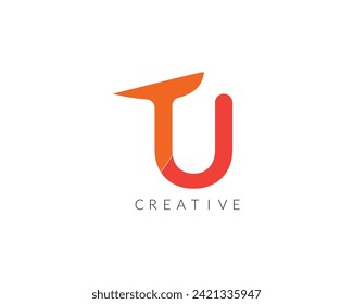 Creative Modern TU Latter Logo Template vector Abstract Monogram Symbol victor illustration.