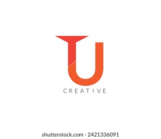 Creative Modern TU Latter Logo Template vector Abstract Monogram Symbol victor illustration.