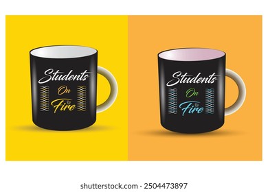 Creative modern typography mug design template