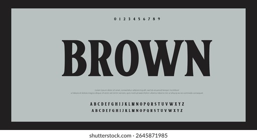 Creative modern unique alphabet display font vector. Luxury and clean sans serif typography style illustration