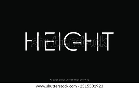 Creative modern unique alphabet display font vector. Luxury and clean sans serif typography style illustration