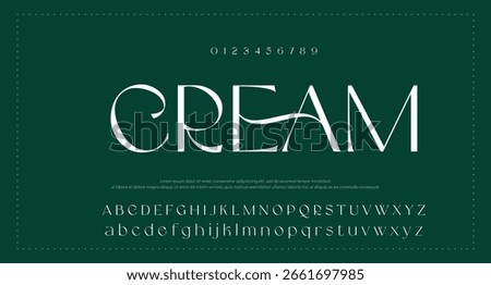 Creative modern unique alphabet display font vector. Luxury and clean sans serif typography style illustration