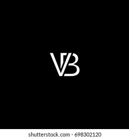Creative modern unique clean artistic black and white color BV VB V B initial based letter icon logo.