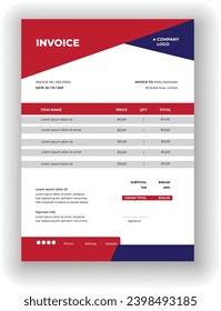 Creative, modern, unique, clean, and professional corporate company business letterhead and invoice template design with color and concept variation bundle