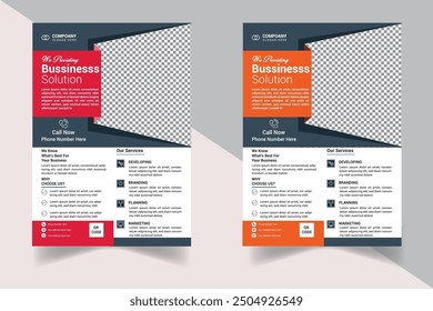 Creative modern unique corporate flyer design template