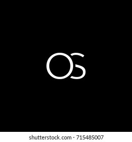 Creative modern unique elegant minimal artistic black and white color OS SO O S initial based letter icon logo.