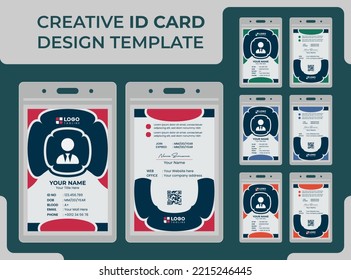 Vorlage für kreatives, modernes, einzigartiges ID-Kartendesign