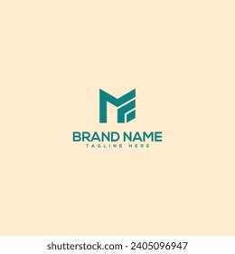 Creative modern unique letter ME EM logo design template - vector.