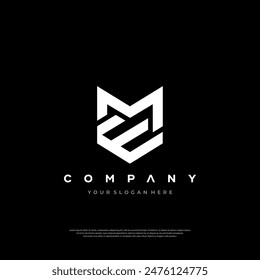 Creative modern unique letter ME EM logo design template - vector. Premium Design