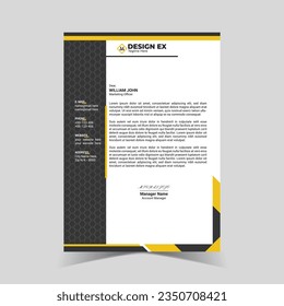 Creative modern and unique letterhead design template. Vector modern business letterhead design