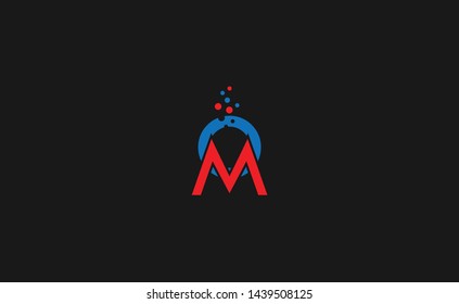 Creative modern unusual connected minimal letters MO OM M O initial based letter icon logo