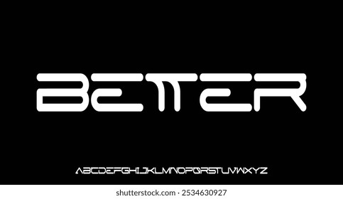 Creative modern urban alphabet font. Digital abstract futuristic, fashion, sport, minimal technology typography.
