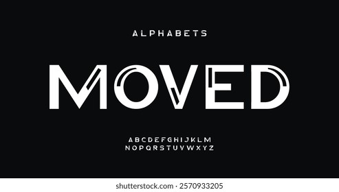Creative modern urban alphabet font. Digital abstract futuristic, logo, music, sport, minimal technology typography. Simple numeric vector illustration