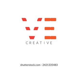 Creative Modern VE Latter Logo Template Vektorgrafik Abstrakte Monogramm Symbol Siegergrafik.