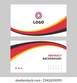 Creative and modern vector business card and template. simple clean background design with wavy shapes