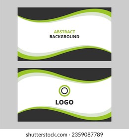 Creative and modern vector business card and template. simple clean background design with waving shapes