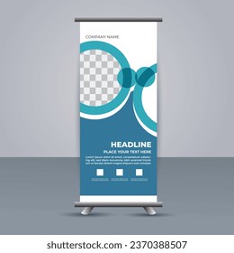 kreatives, modernes Vektorgeschäft, Banner mit blauen Formen
