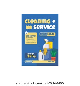 creative modern vector cleaning service flyer, house cleaning flier, home service template, pool, roof cleaning poster, office cleaning brochure commercial service flyer design in illustrator