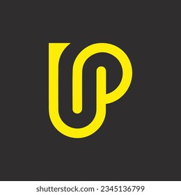 UP creative and modern vector logo design