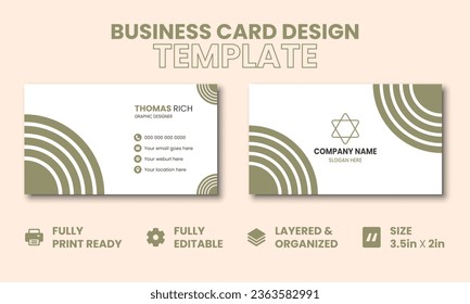 Creative and modern visiting card design template. Premium business cards for professional and personal uses