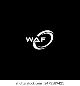 Diseño moderno creativo del logotipo de la letra de WAF.