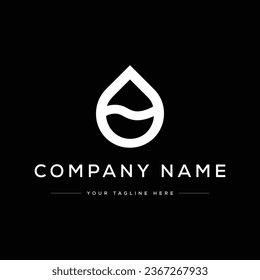 Creative Modern Water Drop Logo. Black and White Logo. Usable for Business Logos. Flat Vector Logo Design Template Element