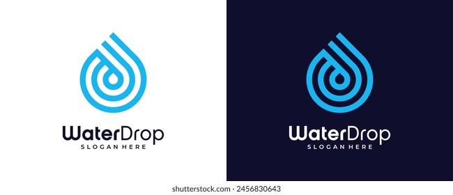 Creative Modern water drop logo design vector illustration