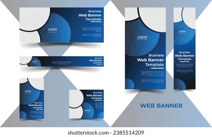 creative modern web banner set design template for business website or personal website. web banner design for advertising.